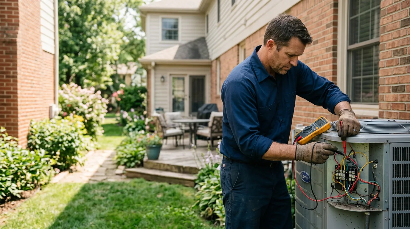 HVAC technician working near Malta, IL